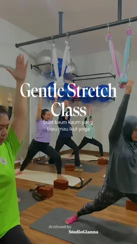 Mana nih kaum kaum yang belum pernah ikut yoga sama sekali dan bingung mau mulai yang mana dulu? Gentle Stretch Class solusinyaa😆🫵🏼 Isinya stretching halus yang bikin badan kita bebas dari kata kaku. cowo jugaa bisa ikutan yukkk booking sekarangg‼️ ##StudioGianna##YogaTasikmalaya##TasikmalayaHits##TasikViral#Fyp