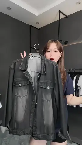 áo khoác jean dài tay hot ạ #emyeutiktok #aokhoac #denim 