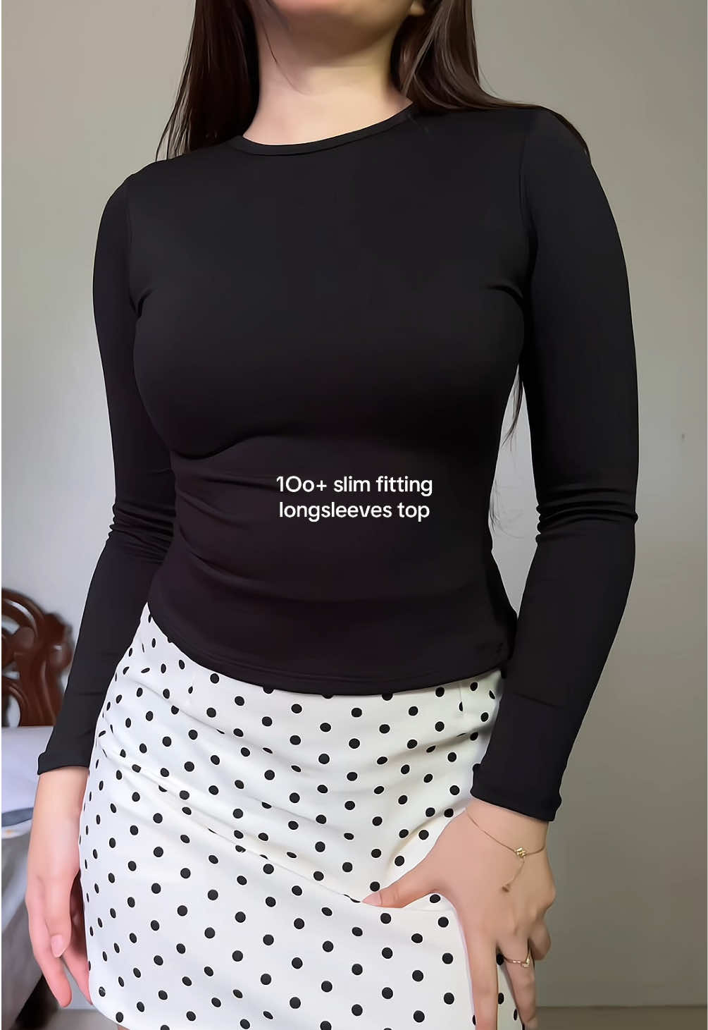 basic longsleeves top u can match anywhere #longsleeve #bodyhugging #topsforwomen #slimfit 
