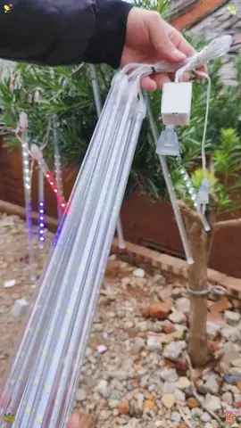 Tubos de LED Cascata 8 Bastão Luz Natal Branco Frio, Branco Quente e RGB 2m-IV #shop #tiktokshop #christmas 