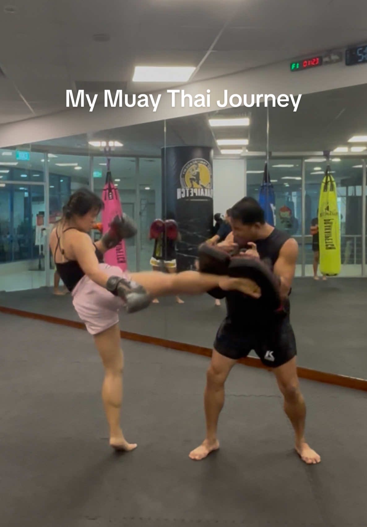 Everytime I look back, I realised how far I’ve come.  #muaythai #singapore #beginner 