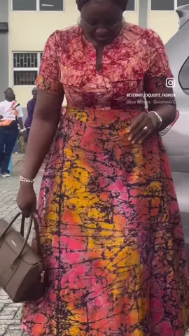 Dress is made with 2 different 100% cotton Adire print. : : Price N62,000 : To order, kindly send a dm or click on the link to chat with us on WhatsApp. Or contact our WhatsApp 07065348841.