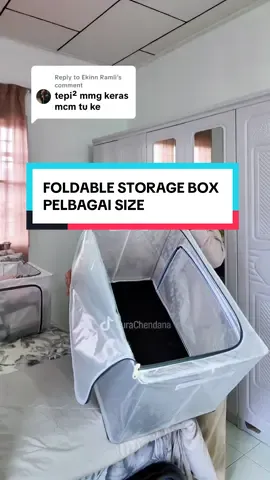 Replying to @Ekinn Ramli sangat-sangat bagus kalau simpan barang dalam foldable storage box ni. ada banyak pilihan size. kalis air dan kalis habuk. #foldablestoragebox #storagebox #kotaksimpanan #storageorganizer 