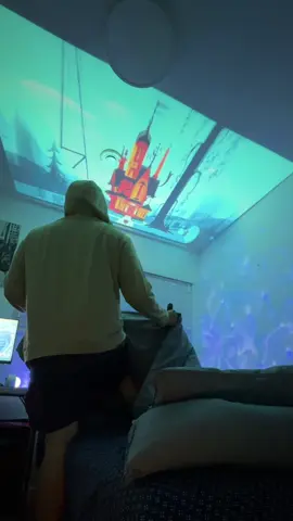 Love watching my fav movies and tv shows on my ceiling with this projector #projector #trending #movienight #roomdecor #roomfinds 