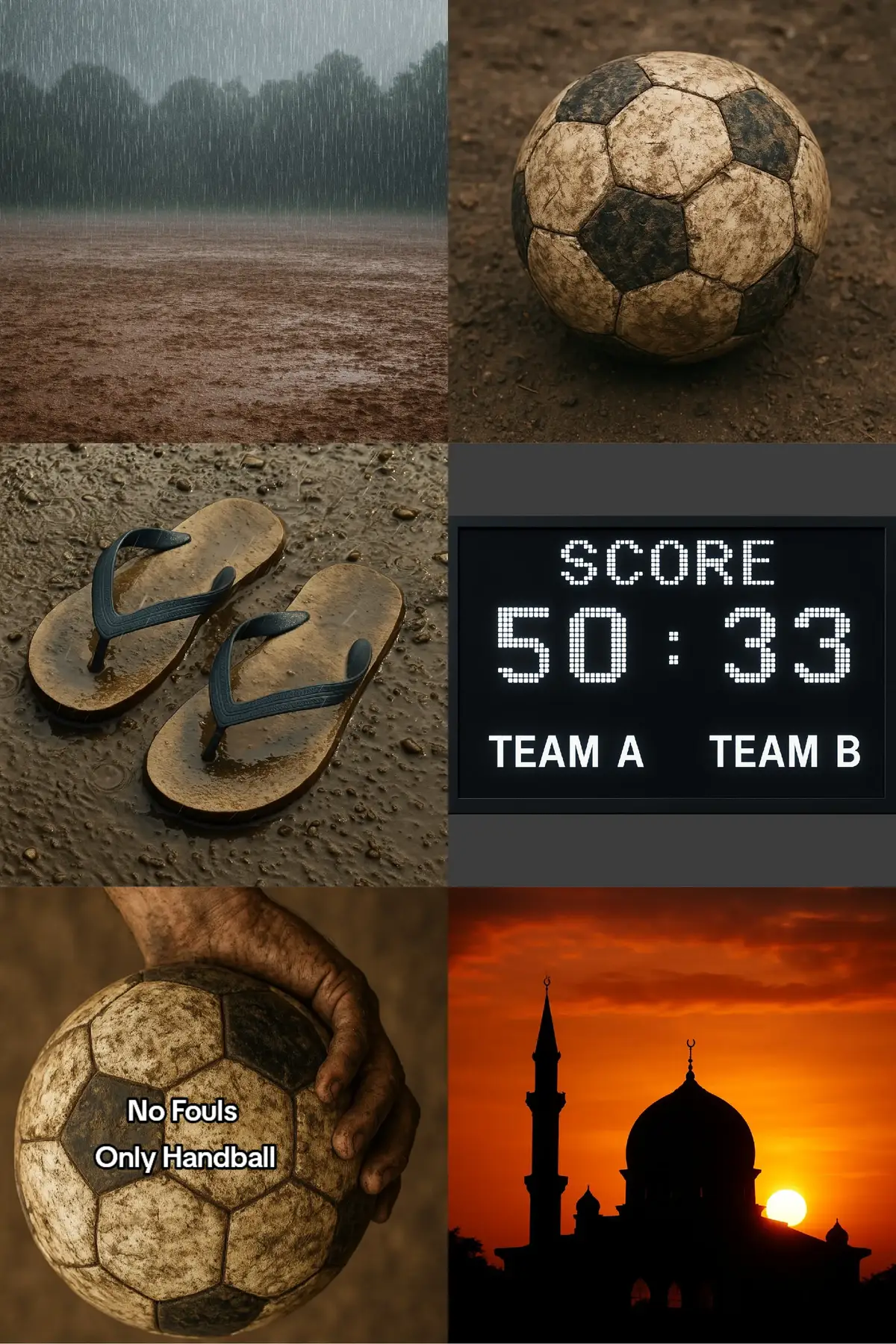 Hujan,sendal adalah gawang,skor sampai puluhan, Tidak ada pelanggaran kecuali handball, Maghrib tanda permainan usai  #fyp #sadvibes🥀 #nostalgia #masakecil #throwback 