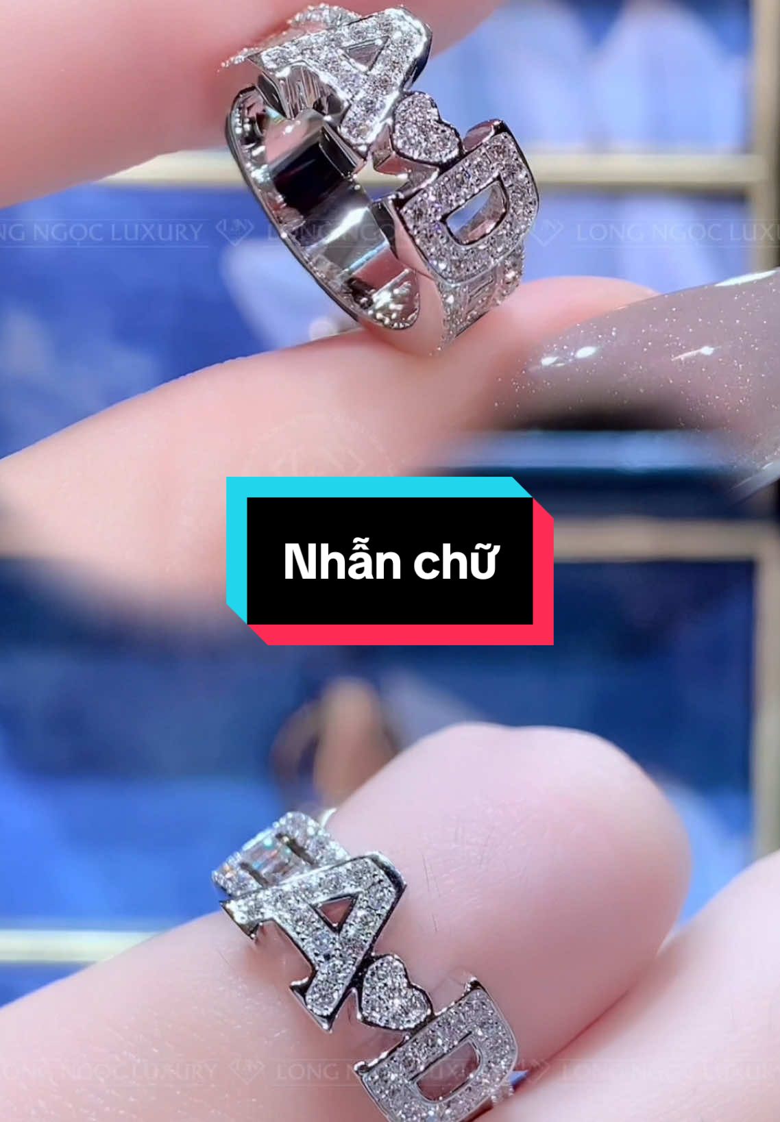 💎Nhẫn thiết kế theo tên,theo yêu cầu ạ!!! #khanhdiamond #phamkhanhdiamond #dinhkhanhdianond #trungkhanhdiamond #longngocluxury 