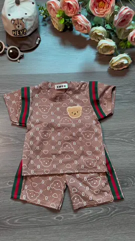 Set bộ cộc tay in hình gấu cho bé trai#quanaotreem #xuhuong #bococtaychobe #setbobetrai #doxinhchobe 
