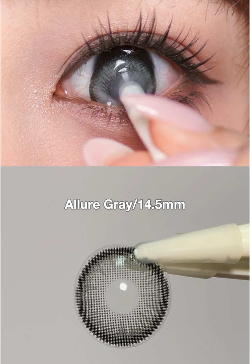 Lensa kontak abu-abu cocok untuk pupil terang dan gelap! #magister #fyp #softlens #abuabu #bigeyes #makeup #lensa 