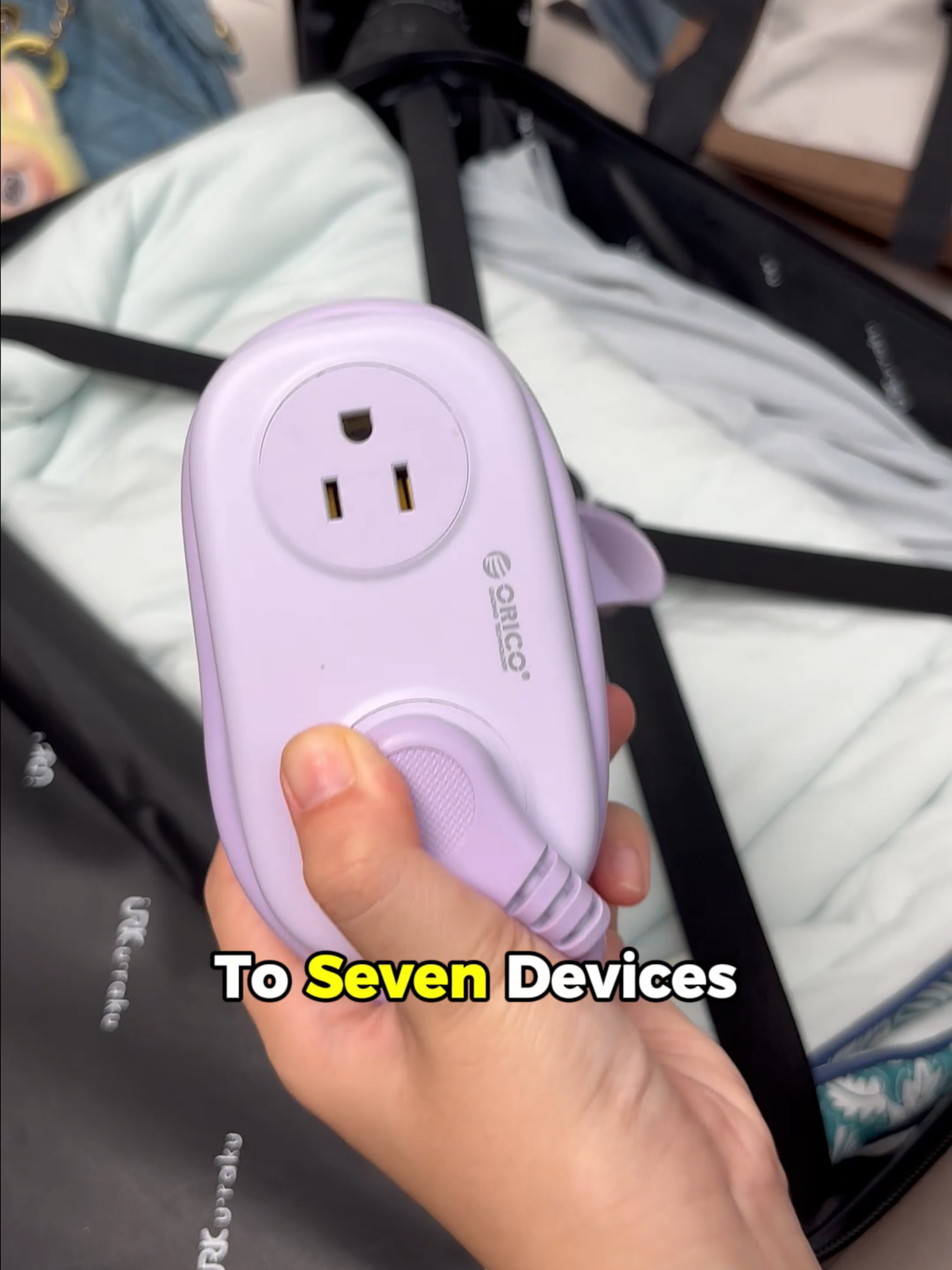 Always out, always powered.#orico#powerstrip #travel#accessories #desksetup