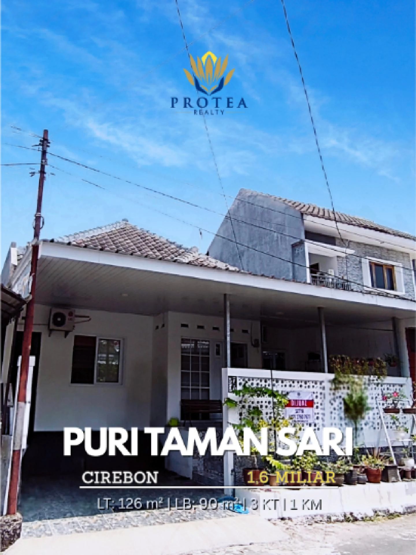 🏡 Jual Rumah Modern Tanah 126m2 Nyaman di Kawasan Premium Kota Cirebon ✨ Renovasi Total, Lokasi Strategis, Bebas Banjir Rumah ini adalah pilihan tepat untuk Anda. Dengan desain modern dan renovasi menyeluruh, rumah ini menghadirkan kenyamanan dan keamanan terbaik untuk keluarga Anda. 📌 Spesifikasi Properti: 📐 Luas Tanah: 126 m² 🏠 Luas Bangunan: 90 m² 🛏 3 Kamar Tidur 🛁 1 Kamar Mandi 🚘 Carport: 1 Mobil 🔌 Listrik: 2.200 VA 💧 Air: PDAM + Sumur Bor 🔥 Gas Alam 🧭 Hadap Timur 📄 Legalitas Lengkap ✅ Keunggulan Properti: ✔ Renovasi Total – tampilan modern, rapi, siap huni ✔ Elevasi Lantai Tinggi – aman dari genangan air ✔ Lingkungan Premium, Aman & Nyaman ✔ Bebas Banjir ✔ Akses Mudah ke Pusat Kota, Mall, Sekolah, dan Fasilitas Publik 📞 Segera Hubungi Kami untuk jadwal survei dan info lengkap ✨ Kesempatan langka memiliki hunian premium di jantung Kota Cirebon. Jangan lewatkan
