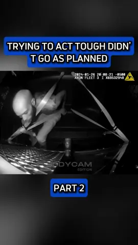 Trying to act tough didn’t go as planned #usa #fyp #cops #bodycam