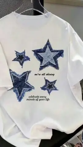 Couple Star print T-shirt#coupletee #Fashion #teeshirt #fyp #OOTD 