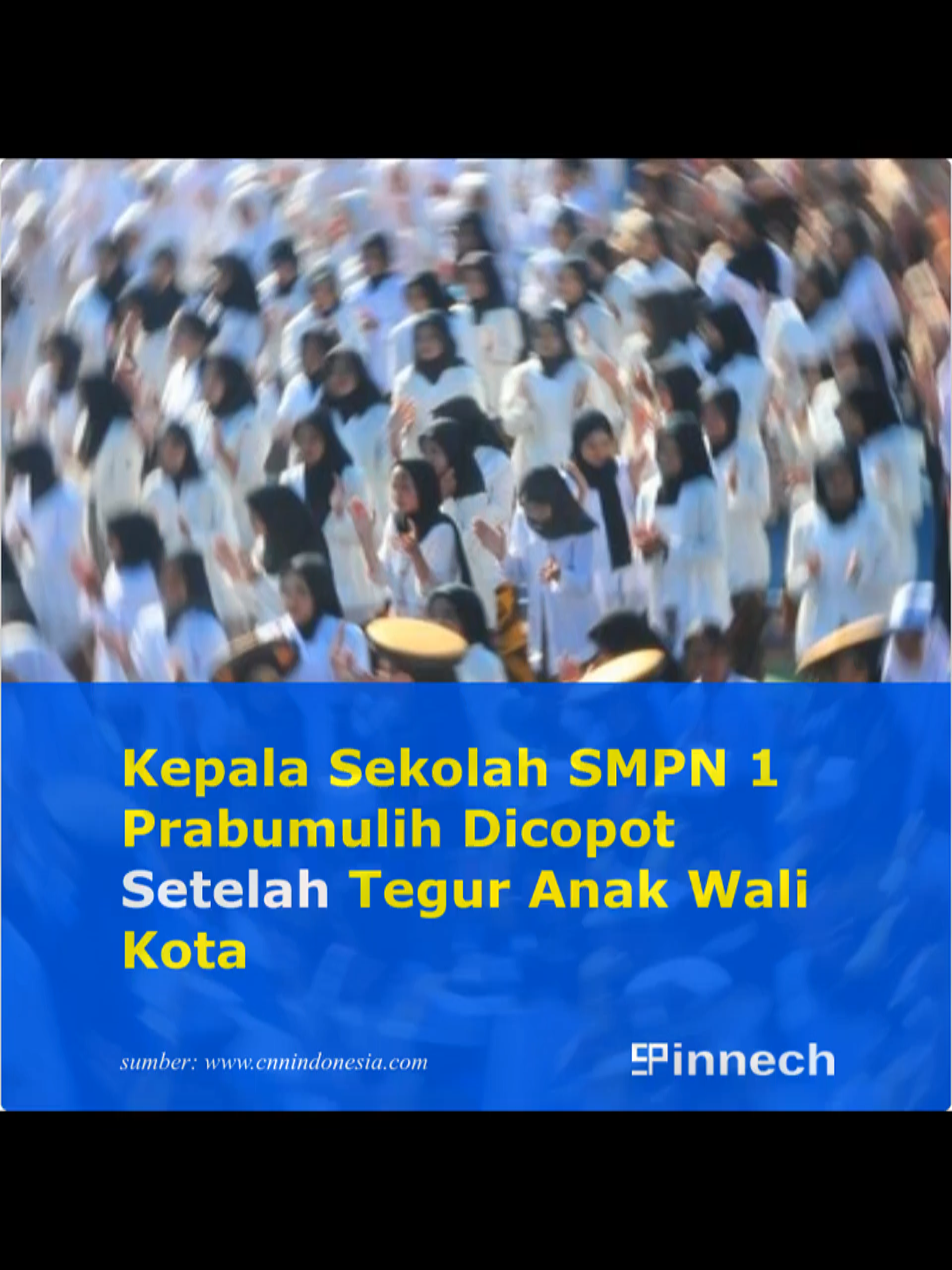 Kepala Sekolah SMPN 1 Prabumulih Dicopot Setelah Tegur Anak Wali Kota
