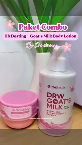 Paket combo Hb Dosting + Goat’s Milk Body Lotion ✨ #DRWSkincare #rumtikdessydrwskincare #skincareviral #skincarebpom #lotionviral 