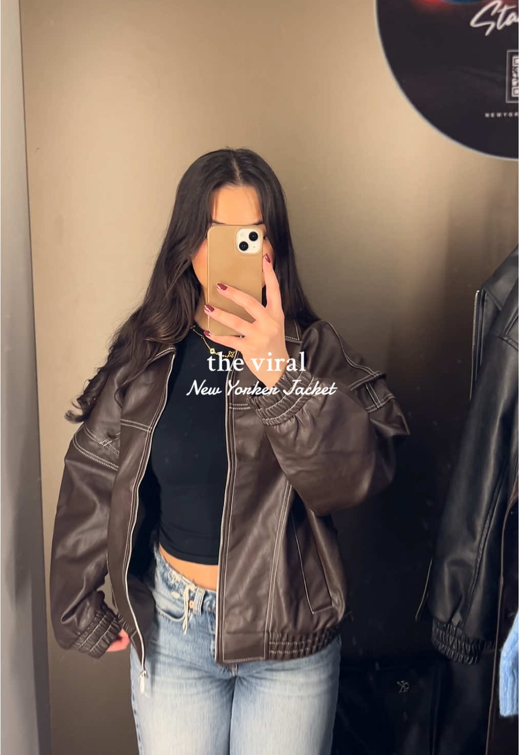 Viral New Yorker leather jacket 🤎 #newyorkeronline #newyorkertryon #leatherjacket #fashioninspo #fyp @NEW YORKER 