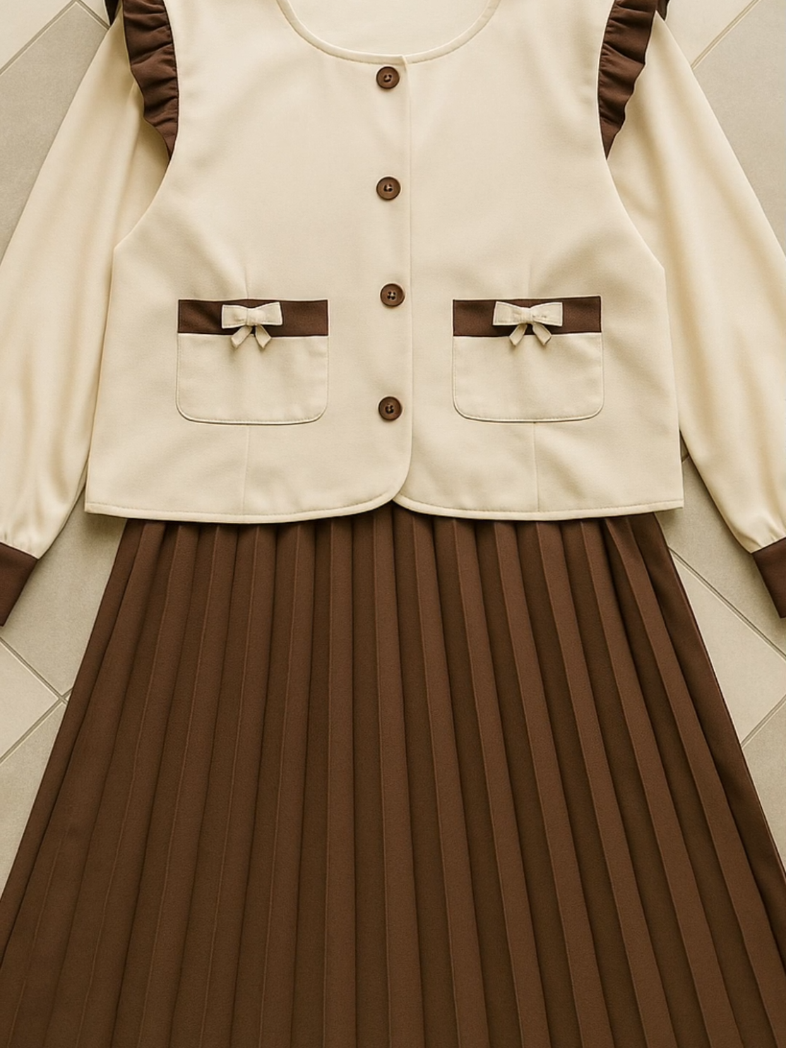 BM-Dress LURANG Wanita cardigan pita ruffle dan dress plikset - DRESS WANITA #dress #setelanwanita 