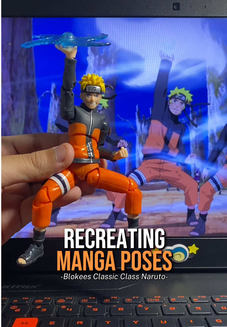 Recreating Naruto Manga Cover Poses🍥 I used gluetack on a few parts ✨ • • • • Recreating manga comic panel Blokees Classic Class Naruto @blokees.official @BLOKEES Official Store #blokees #blokeesnaruto #naruto #figtok #narutofigure 