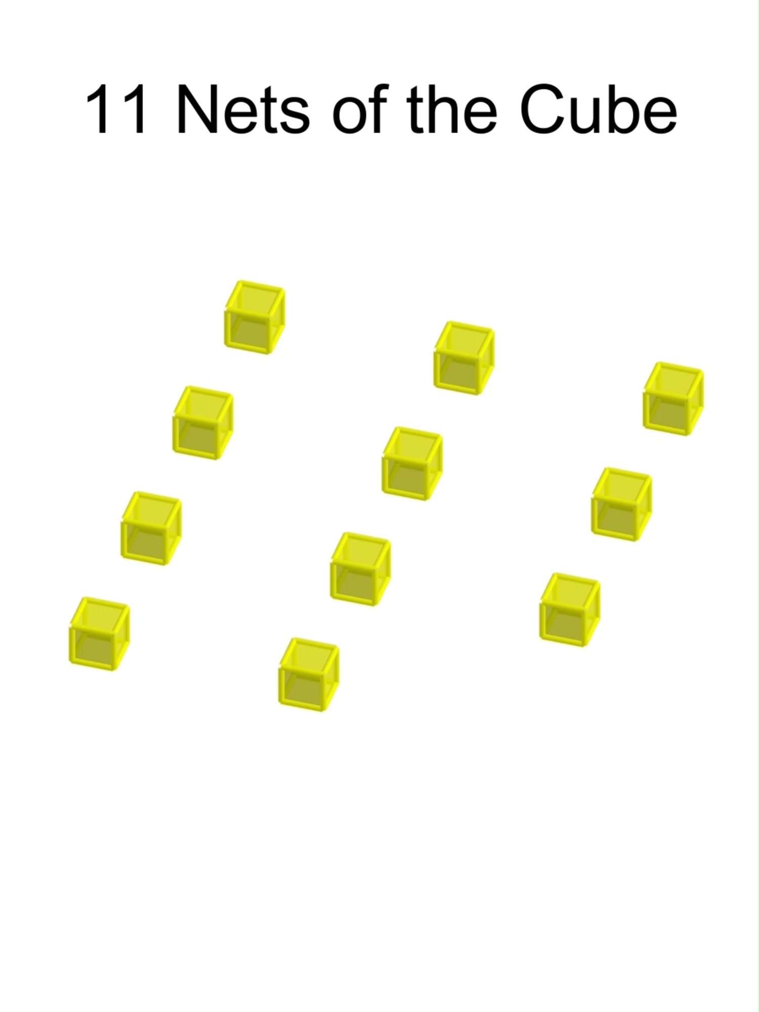 11 nets of the cube#maths #animation #math #learning #learningmath #visual #mathematics #arithmetricks #education
