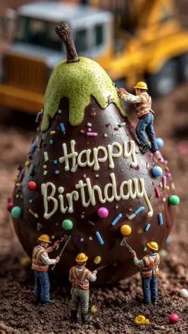 誕生日に果物をプレゼント#miniature #happybirthday #happy #midjourney 