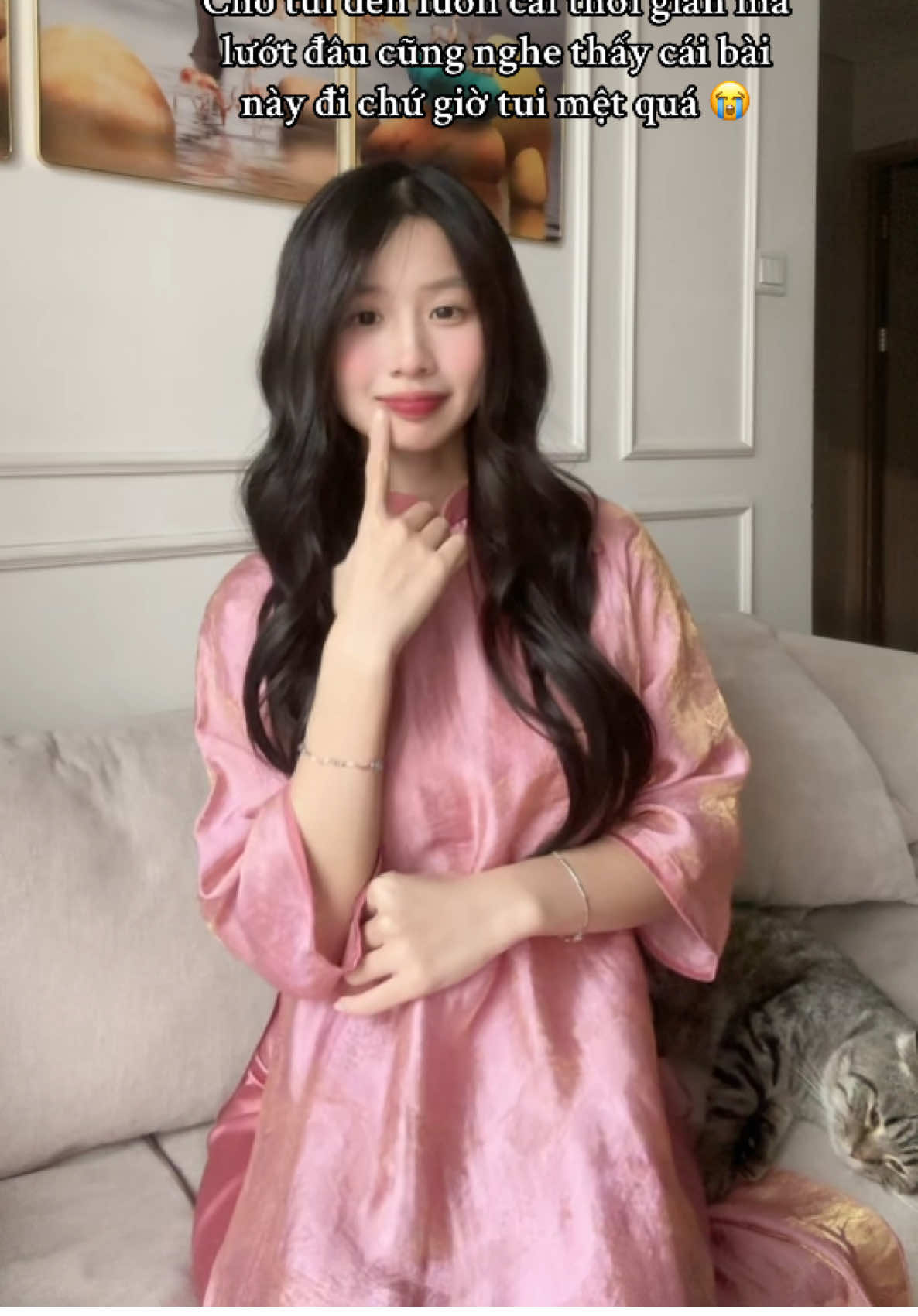 Thật chớ mệt lắm rùiii 😭 #aodaicachtan #tet2026 #tet #aodaivietnam #aodai 