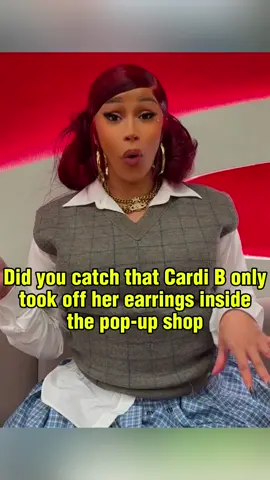 Did you catch that #Cardib only took off her earrings inside the pop-up shop? Here are 3 shocking truths#celebrity #fyp #popupshop 