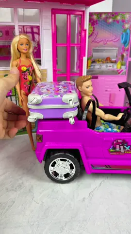 Barbie suitcase set toys, satisfying with #satisfying #toyset #doll #barbie #foryou 