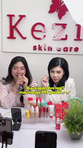 Ayo requestt mau Ibu Owner Live lagi kapann??👀🫣🤩  #keziabeautyskincare #diskonskincare #semuabisaglowing #ownerlivepromo #hargaskincare999perak 