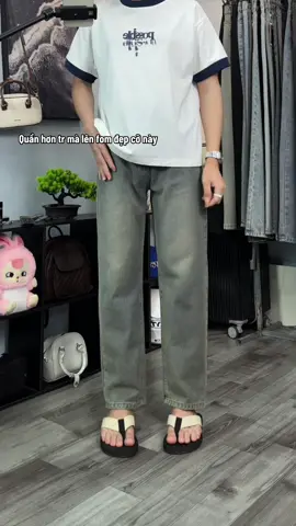 Quần jean nam ống suông #vietm65 #myoutfit #xh #quanjean #quanongrong 