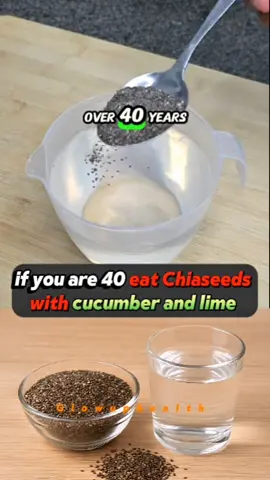 If you are over 40years old eat Chiaseeds with cucumber and lime.... #chiaseeds #lime #cucumber #health #glowuphealth 