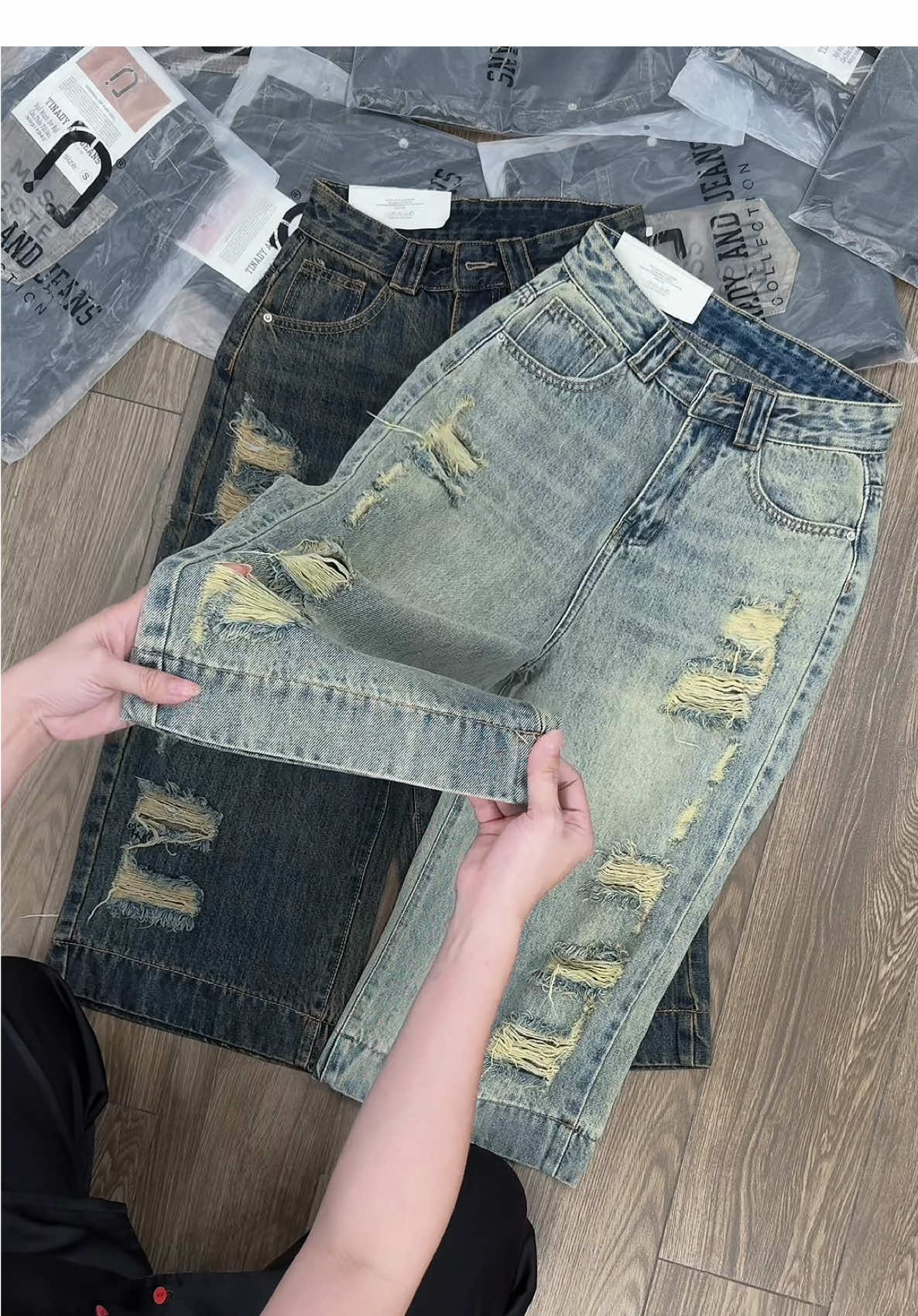 Jean ngố lửng 7 tấc về 2 màu #jeans  #jeansuong  #ngọcđàoclothing  #xuhuong  #thinhhanh 