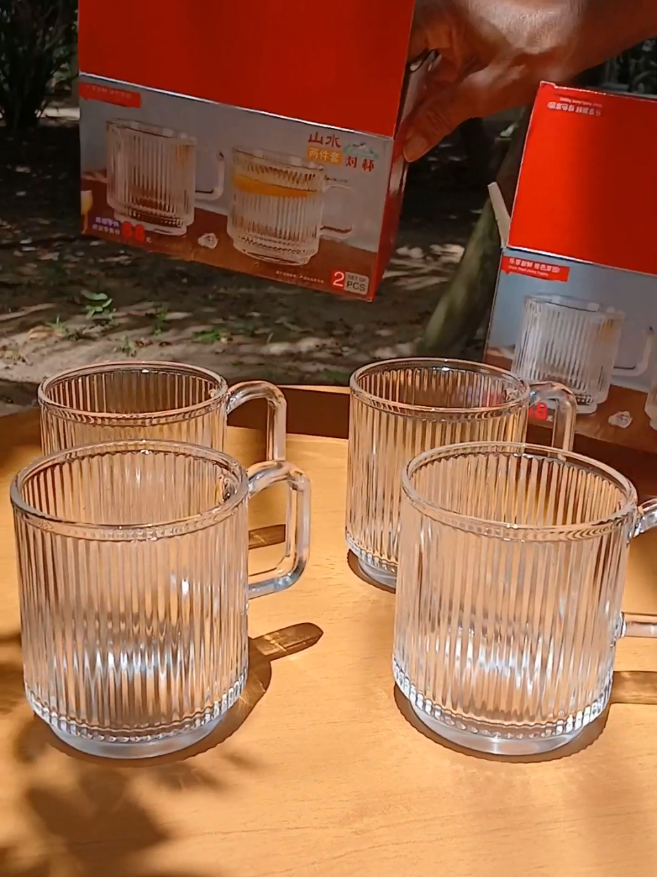 Canecas de vidro canelado da shopee #comprinhas #mesaposta #canecas#enxoval#achadinhos#shopee 