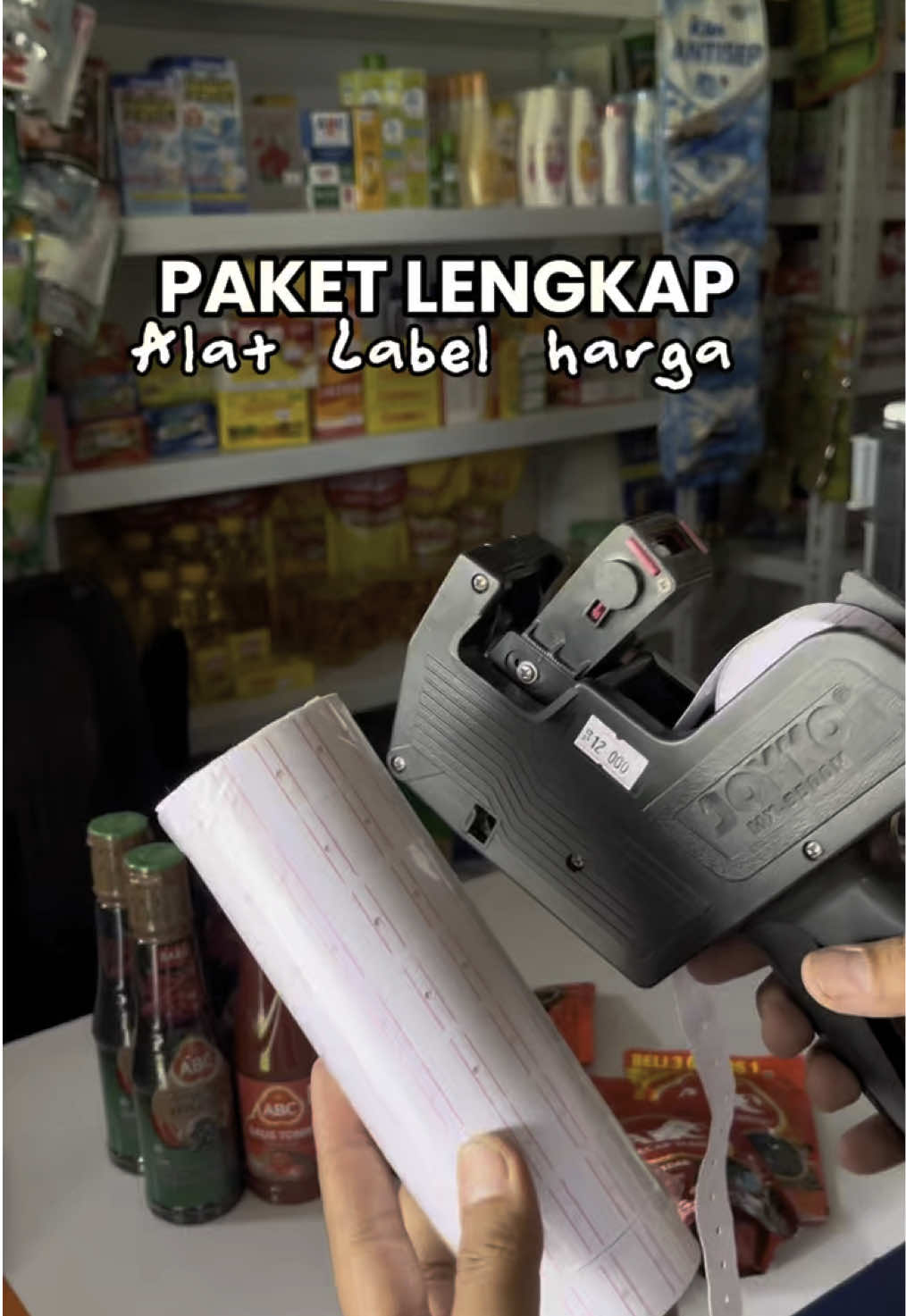 Alat label harga paket lengkap dapat 10 refil kertas label & 2 tinta #labeller #pricetag #alatlabelharga 