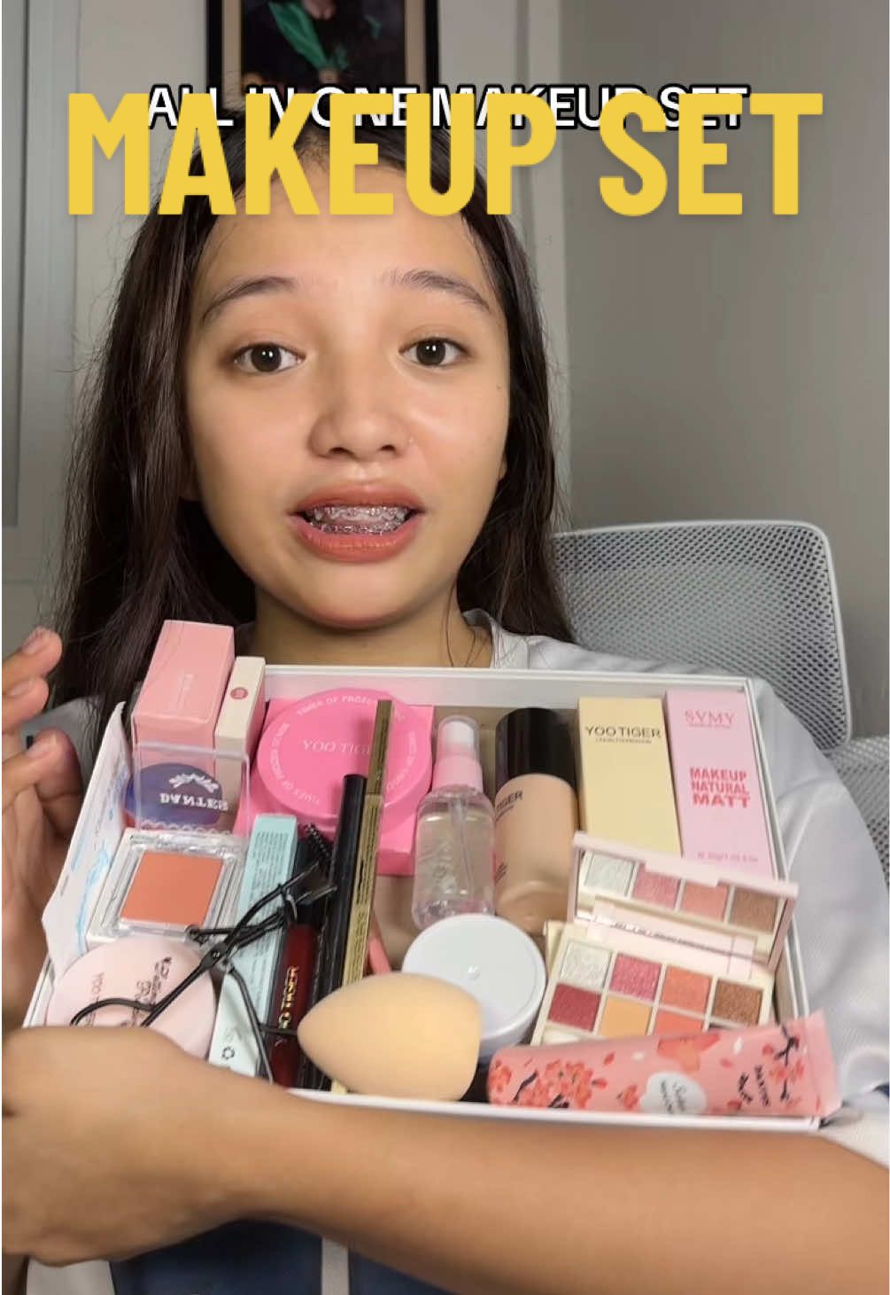 25PCS MAKEUP KIT 💄✨ makeup set complete kit foundation & concealer set eyeshadow palette 2025 lip glaze + mascara eyebrow pencil + eyeliner blush & face powder eyelash curler set cosmetics for beginners affordable makeup set beauty must-have kit