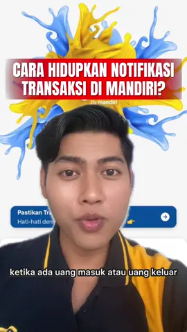 (SAVE DULU) cara hidupkan notifikasi transaksi di mbanking mandiri