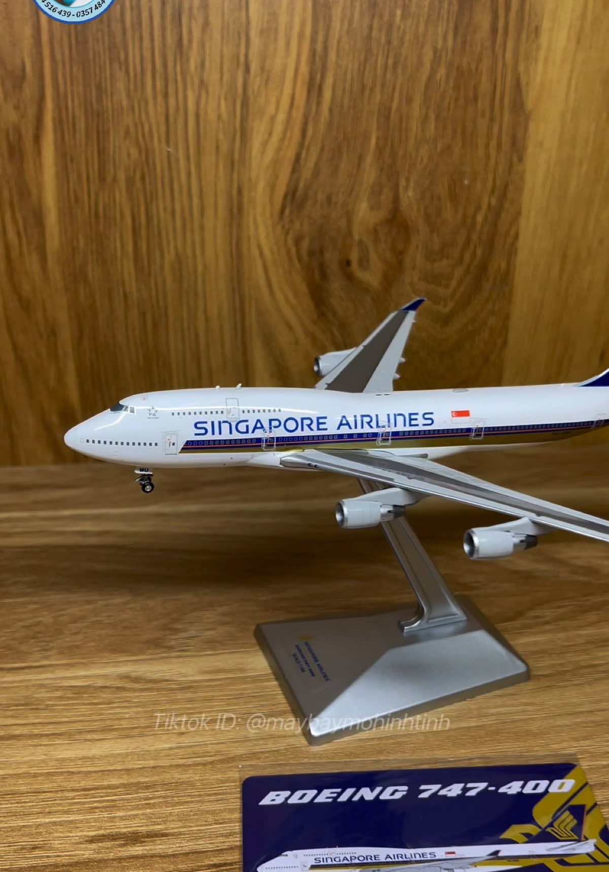 Mô hình máy bay B747-400 Singapore Airlines tỉ lệ 1/400 YY Wings #mohinhmaybay #maybaymohinh #aircraftmodel #yywings #1400scale 