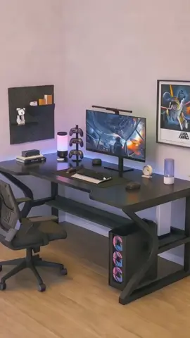 Bàn Gaming Bàn Máy Tính ANA (Chưa Kèm Ghế) Có Chân Chữ K Cong Có Kệ Để Sách Bên Dưới Khung Chân Sắt Hộp 40x20cm, Mặt bàn Gỗ MDF Có 2 Lỗ Đi Dây Điện Tiện lợi #bangaming #bandientu #dogiadungtienich #xuhuong 