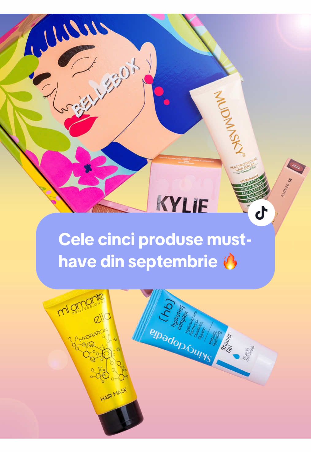 Cele cinci produse din septembrie = combinația perfectă pentru a-ți ridica 🔝 rutina zilnică de înfrumusețare la un nivel superior 🤩🫠✨ @Kylie Cosmetics @Mi Amante Professional @NL Beauty @Skincyclopedia Benelux @Mudmasky  #🇷🇴 #belleboxromania #fyp #5pasidebine #tik_tok 