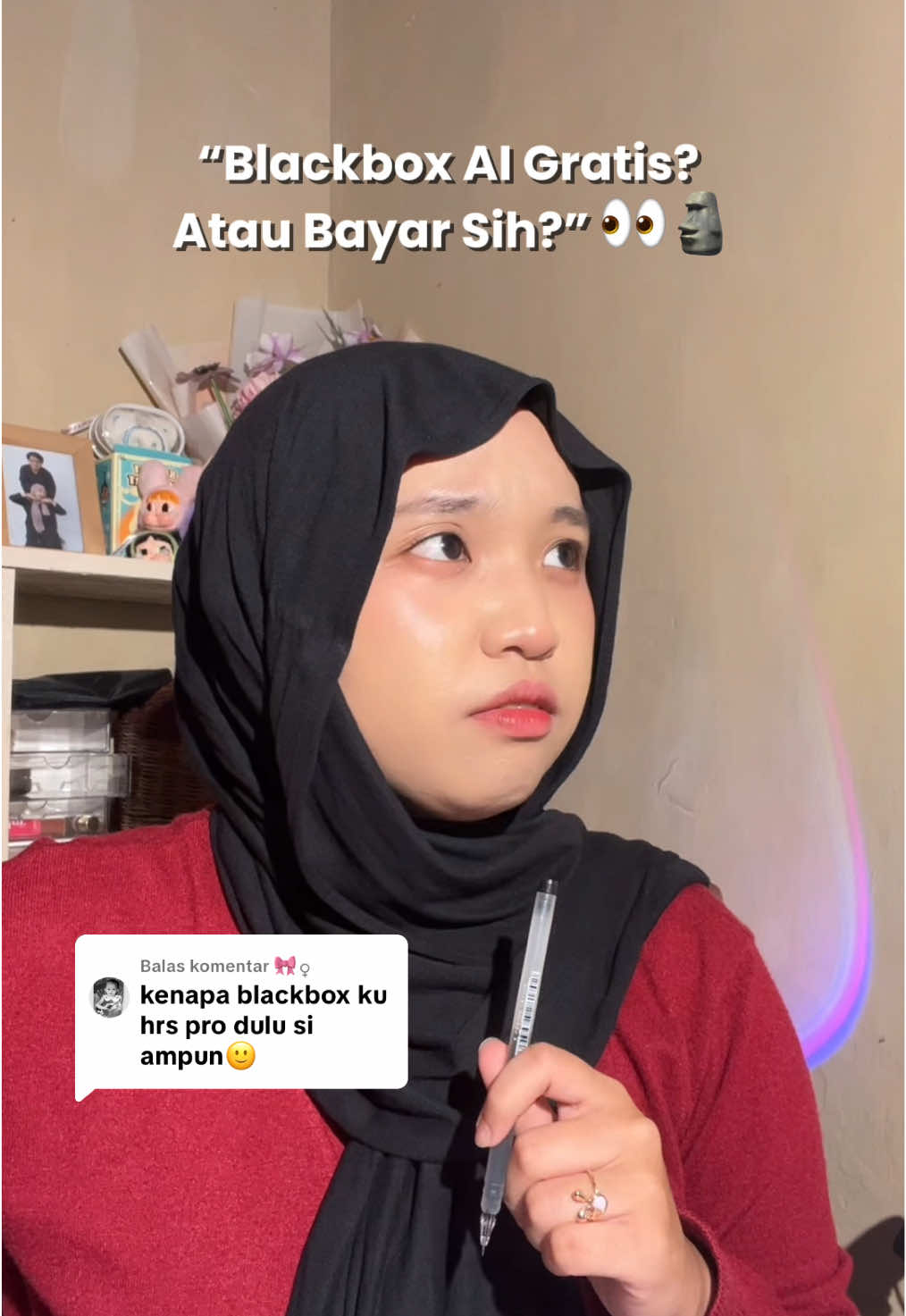 Membalas @🎀♀️  Rill gak berbayar kok kak, coba ulang deh 😭🤝🏻 #bimbinganskripsi #skripsi #blackboxai #ai 
