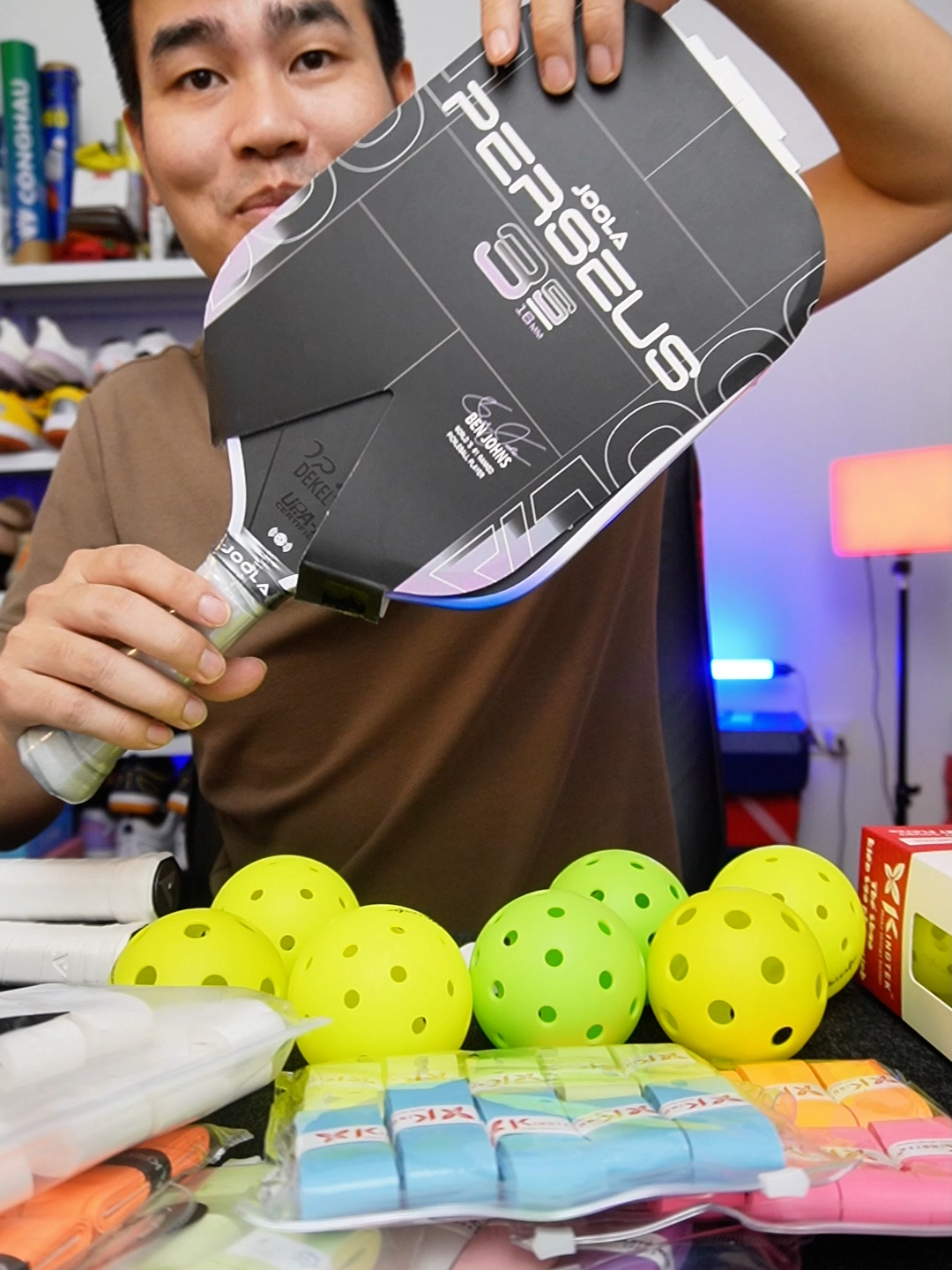 Vợt pick cho người mới chơi , bền độ nhám cao tặng kèm quấn cán #votpickleball #pickleball