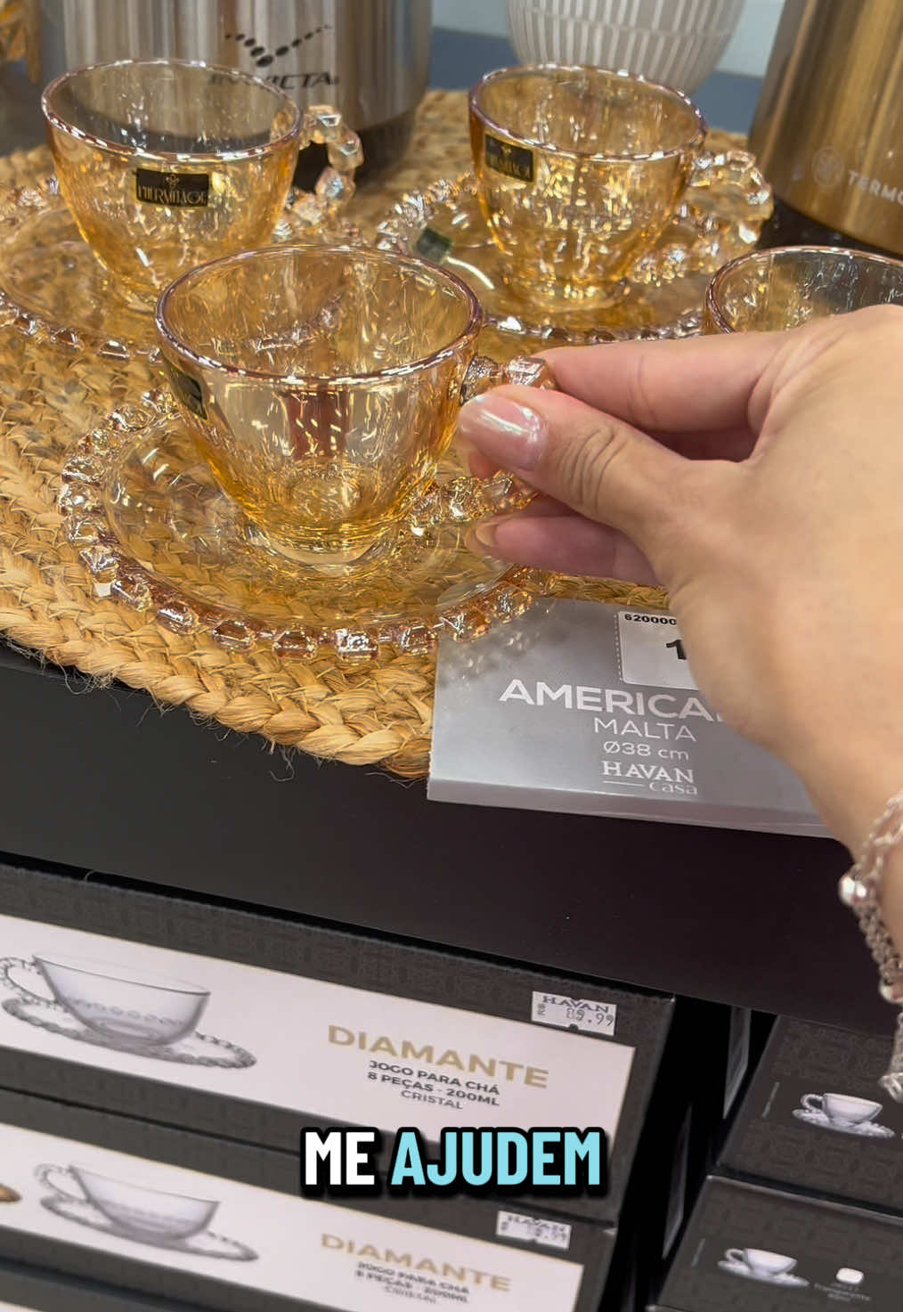 Cantinho do café ☕️ Escolhendo as peças do cantinho do café, cor âmbar ou transparente?  #cantinhodocafe #cafe #havan #diariodeobra #lojafeminina 