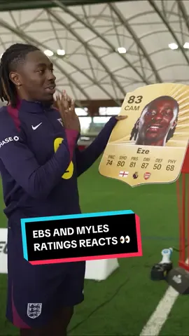 “Pace can’t go down four” 😭 Eze and Lewis-Skelly react to their ratings 🎮 #england #threelions #eberechieze #myleslewisskelly 