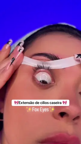 🎀Extensão de Cílios CASEIRA de 20 reais, modelo Fox Eyes 🎀
