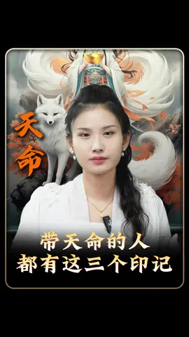 帶天命的人，都有這三個印記 #命理 #八字 #國學 #運勢 #玄學 