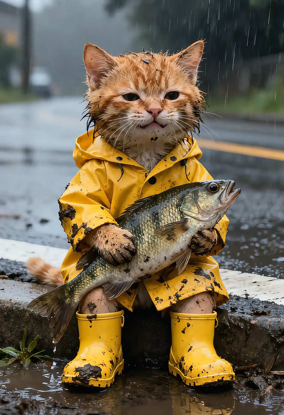 Kitten Cares for Daddy #cat #orangecat #fyp 