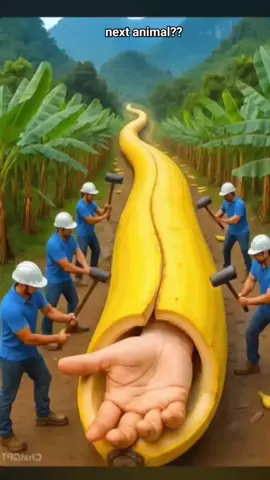rescue giant lion king from banana trunk #rescue #funny #asmr #ai #animal 
