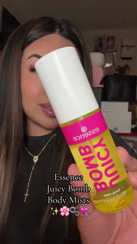 @essence cosmetics JUICY BODY BOMBS🙂‍↕️🌸✨ #juicybombs #essencecosmetics #bodymists #everydayfragrance #creatorsearchinsights 