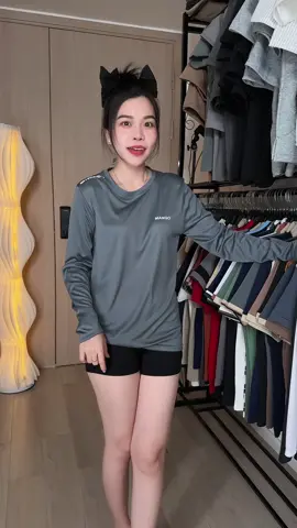 Áo thể thao tay dài thun lạnh nam nữ mặc được luôn. #aothethao 