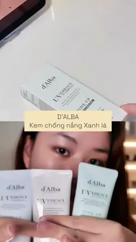 Kem chống nắng xanh lá d'Alba #reviewlamdep #lamdep #kemchongnang #dalba #skincare 