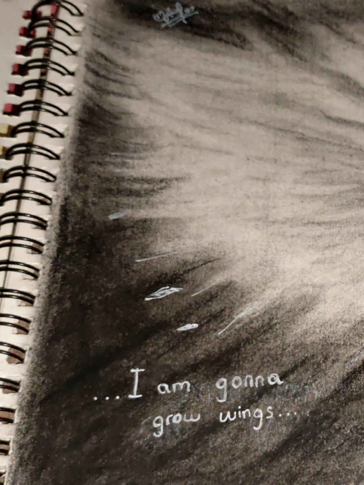 one day, i'm gonna grow wings...  #letdown #drawing#pencil  #artist #trending 