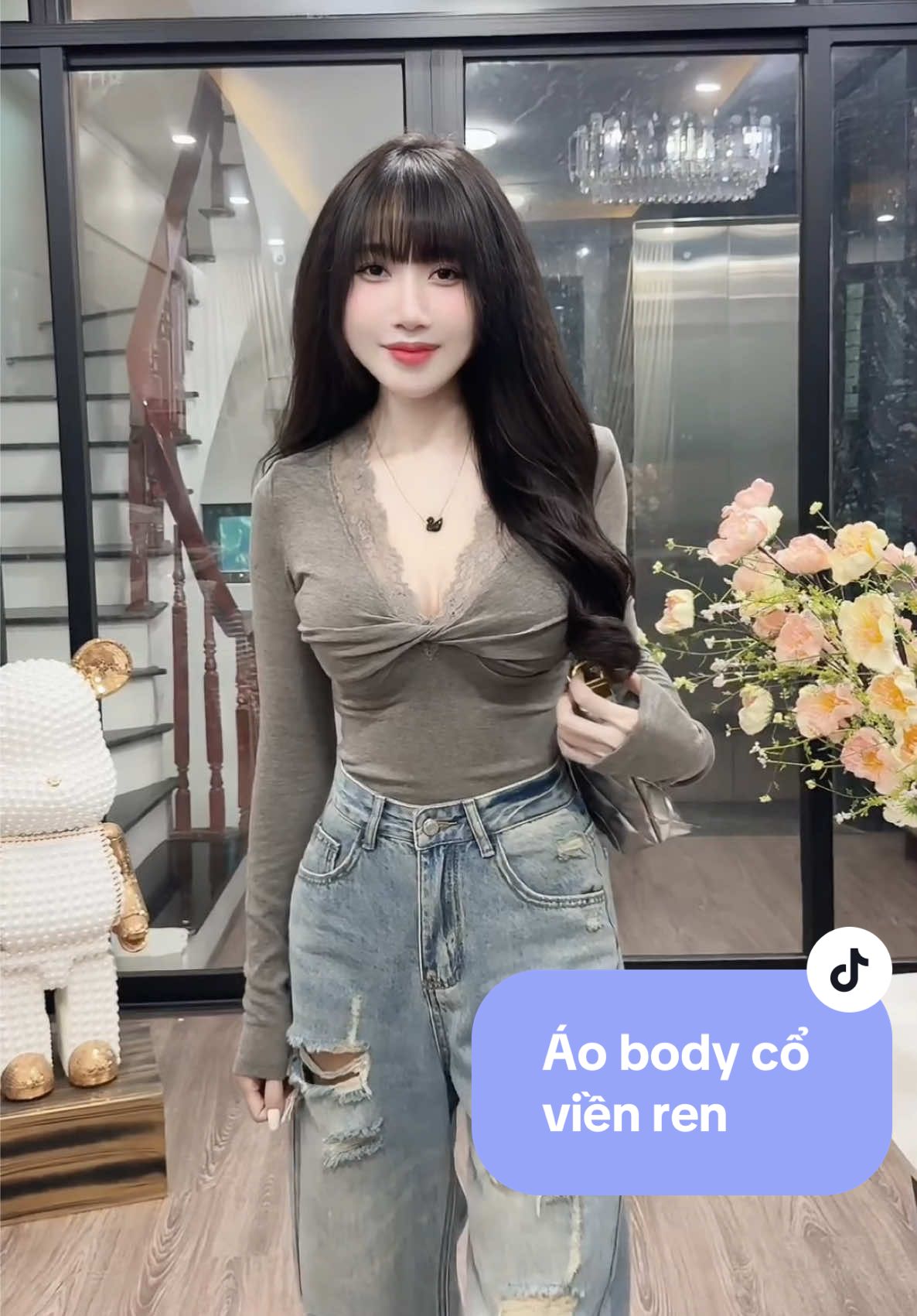 Em áo body cổ viền ren ngon đét ce ơiii , mặc n mlem mà n sang lắm í #aocotim #aovienren #aocotim #aodaitay #aohottrend 